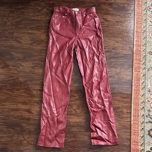 Pistols faux leather pants